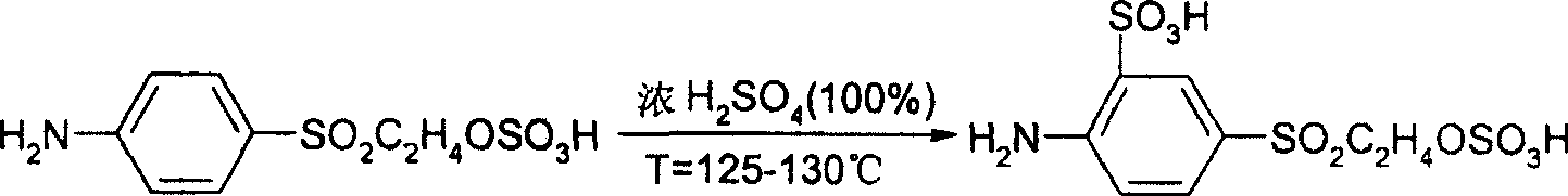 Preparation method of para-(beta-Ethyl Sulfonyl Sulfate) aniline sulfonic acid