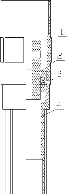 Rope medium-length hole drilling tool locking device