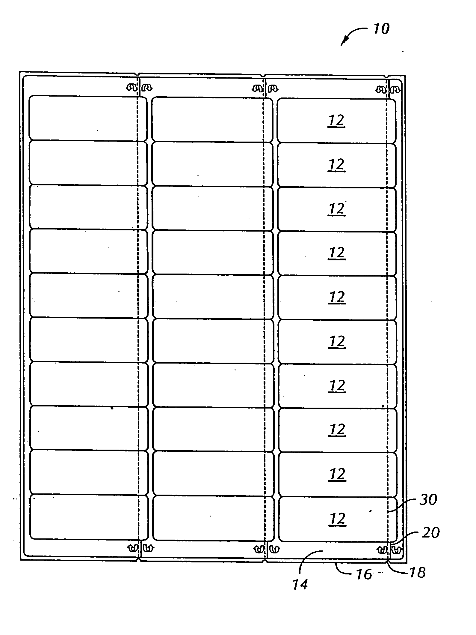 Foldable die cut self-adhesive label sheet for labeling cd-roms