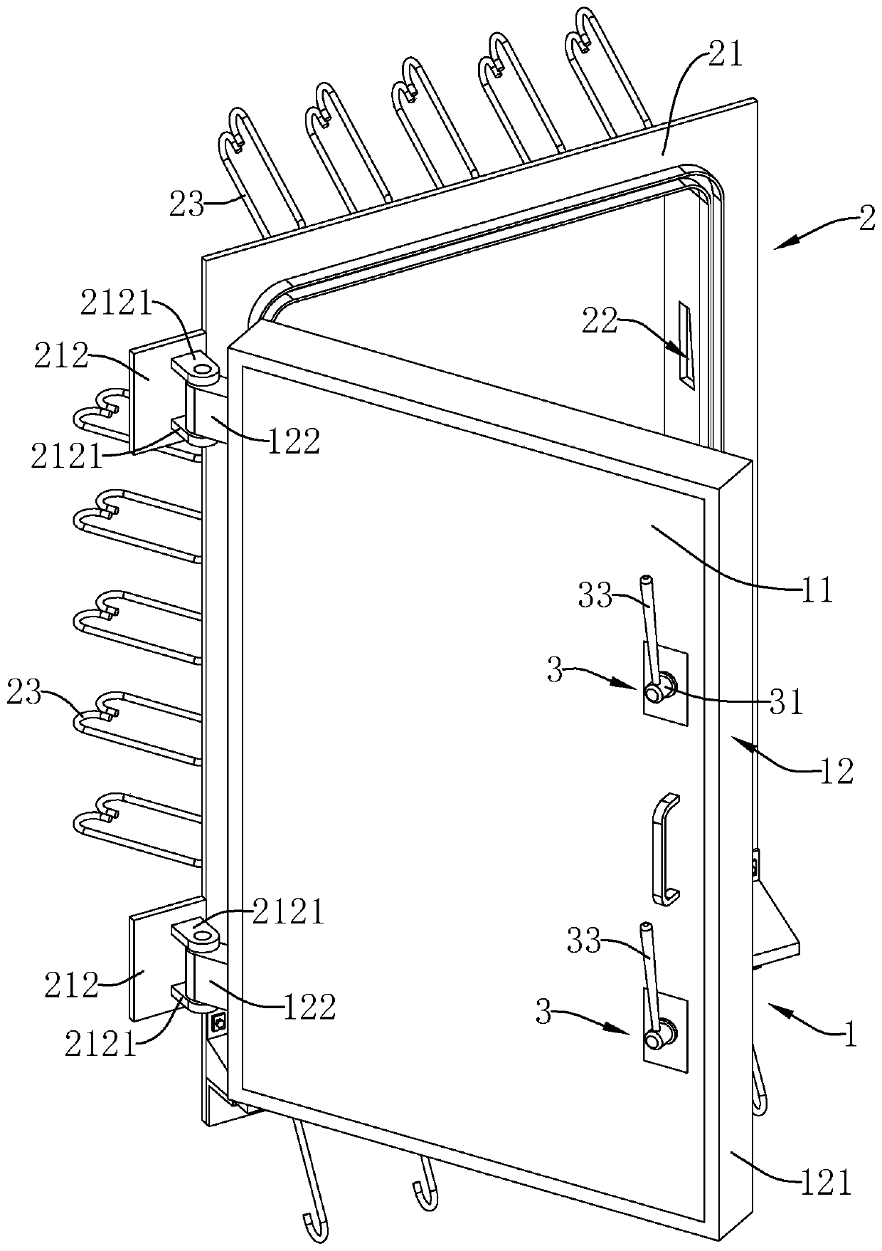 Moulding processing technology for reinforced concrete airtight door and reinforced concrete airtight door