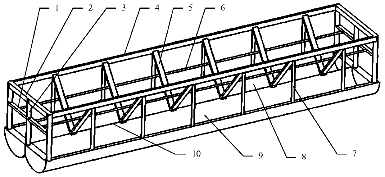 Animal husbandry two-way feeding trough device