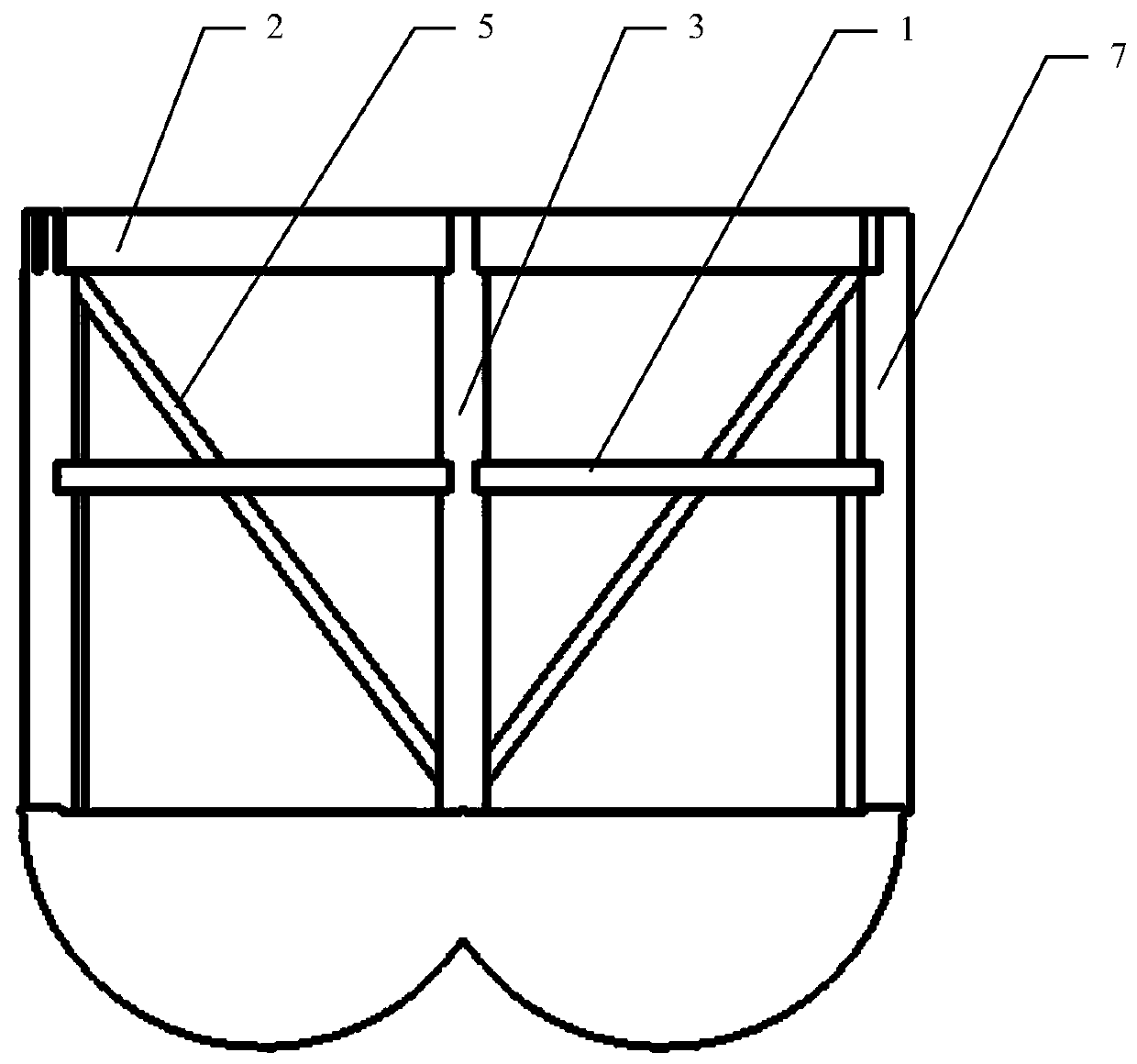 Animal husbandry two-way feeding trough device