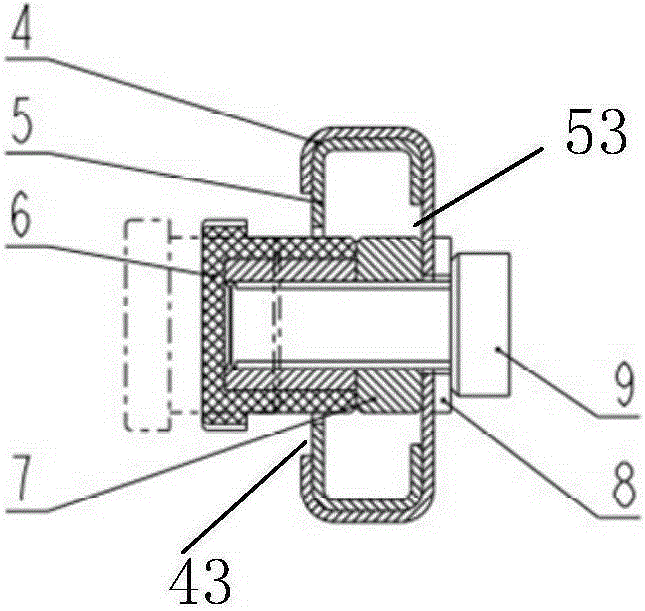 Roof support structure and excavator