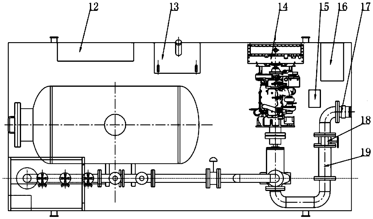 Diesel engine driving type skid-mounted foam fire extinguishing device