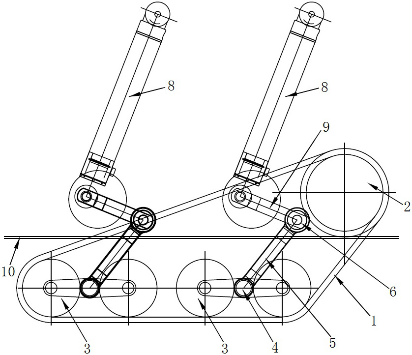 Liftable variable track structure and wheel-track composite equipment