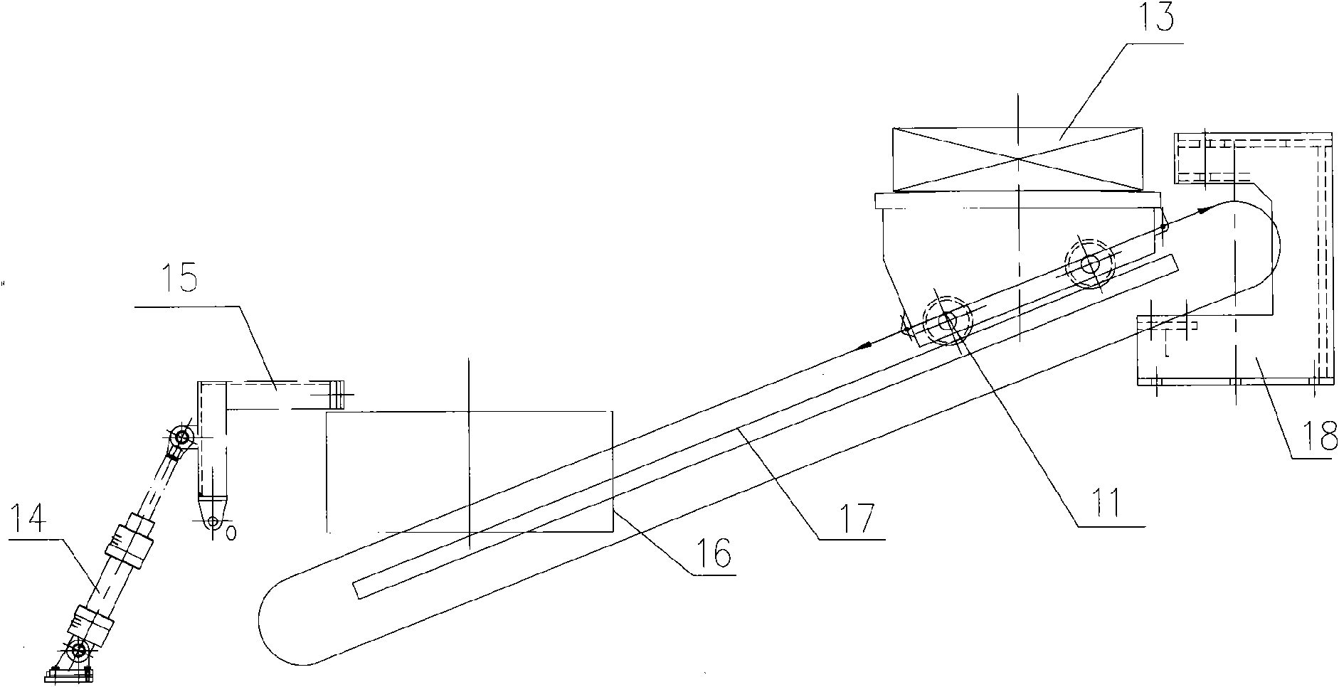 Dummy bar storing device for continuous casting machine