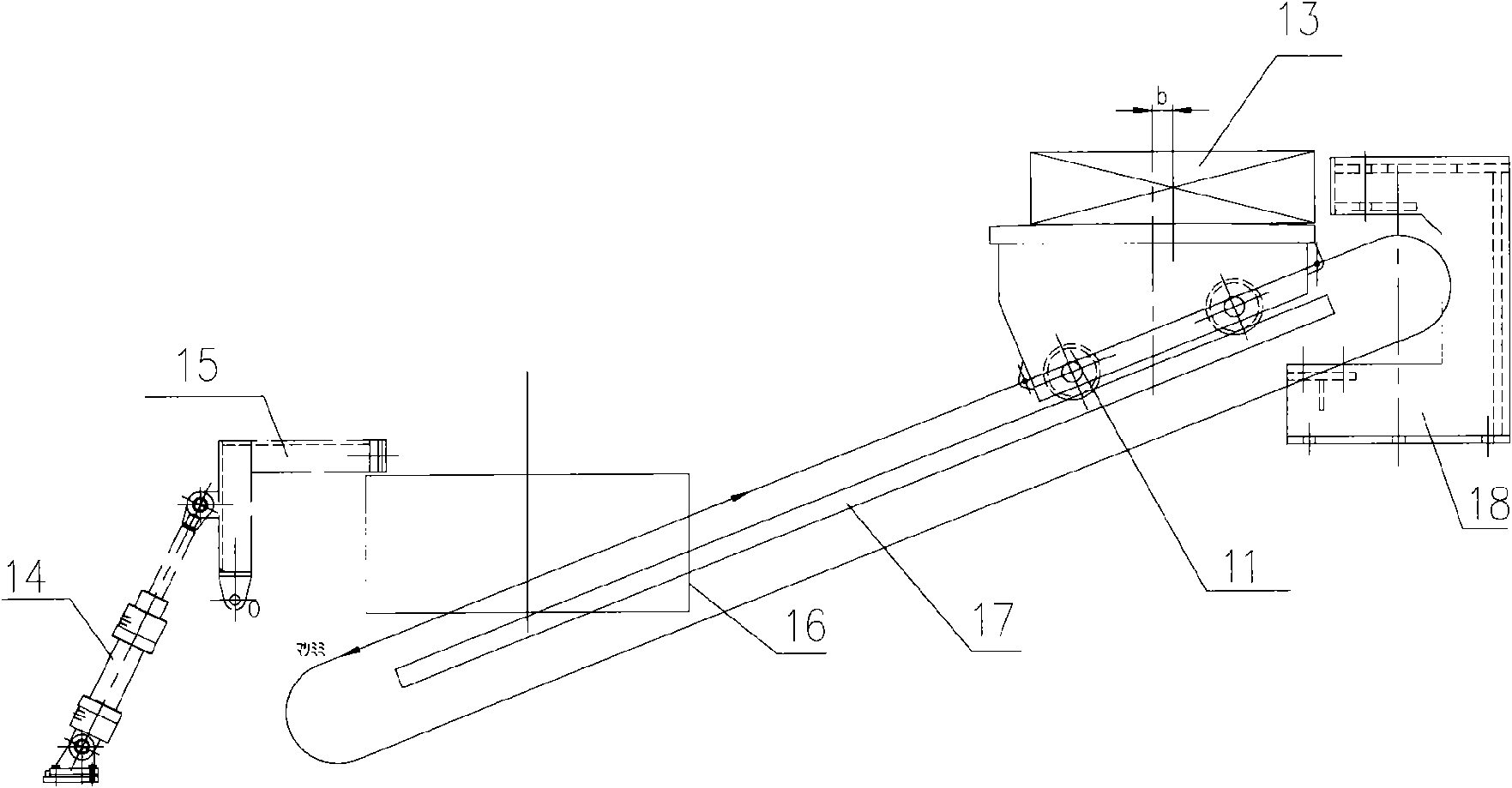 Dummy bar storing device for continuous casting machine