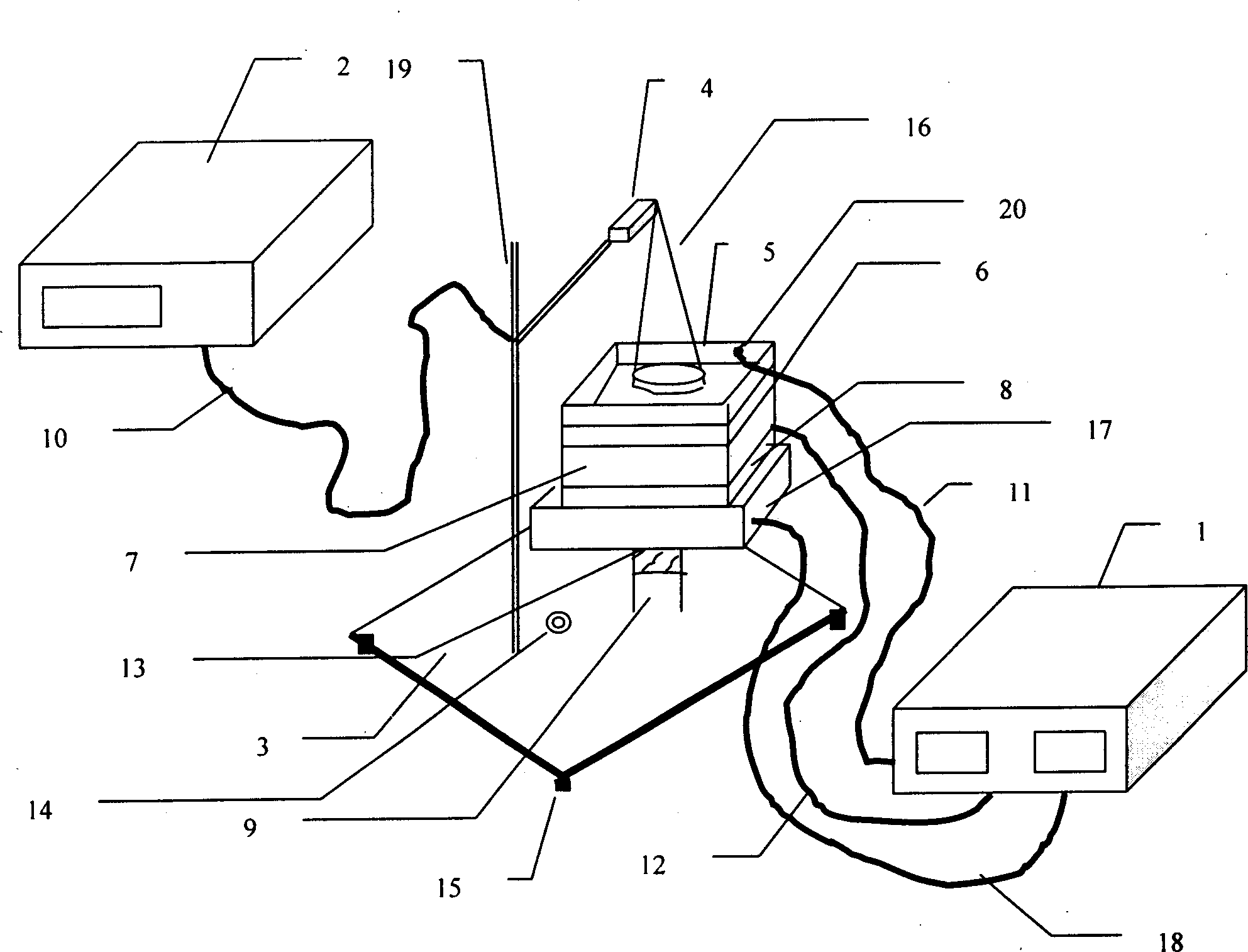 Experimental apparatus for determining surface tension coefficient of temperature-variable liquid