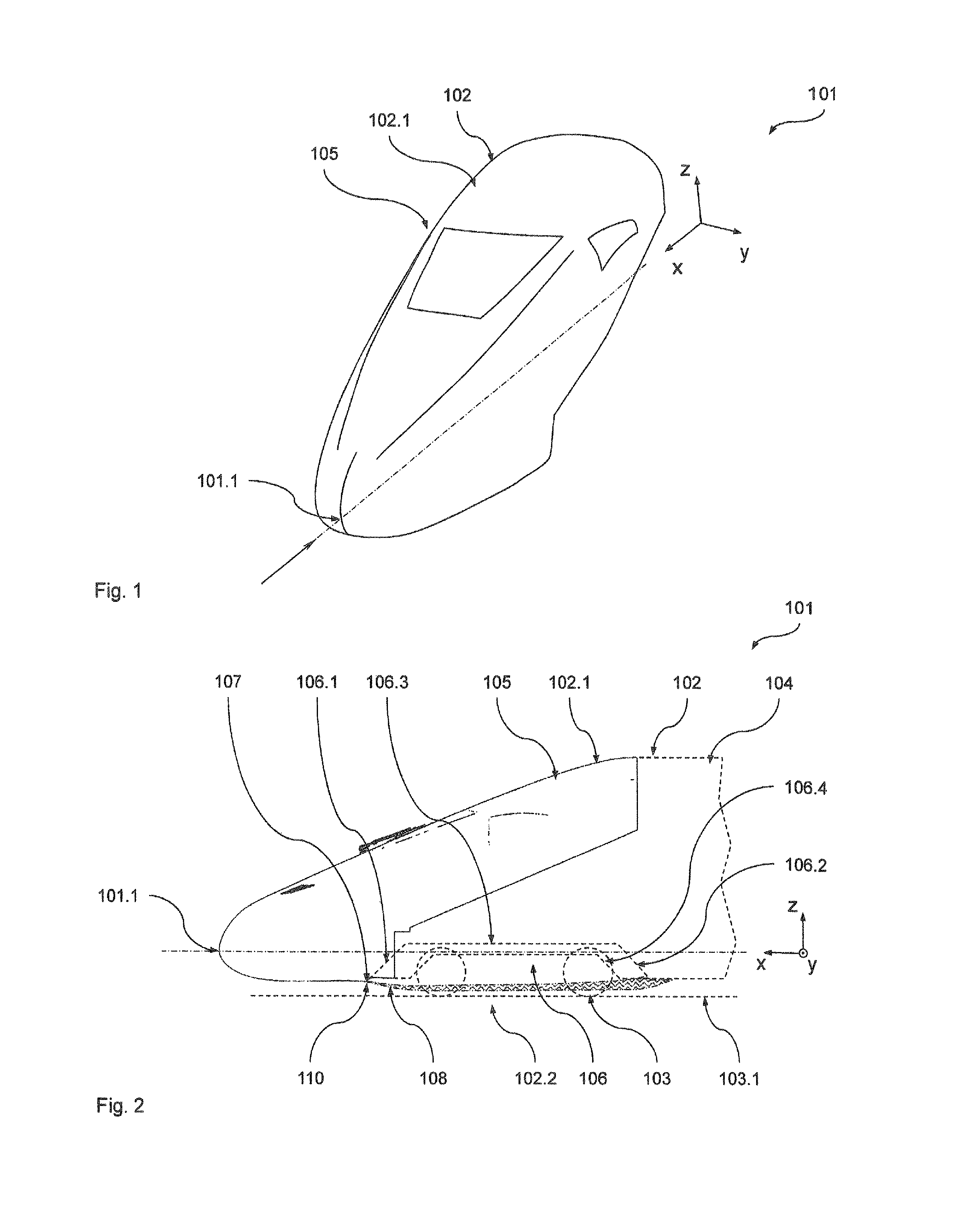 Vehicle component comprising a flow guiding element