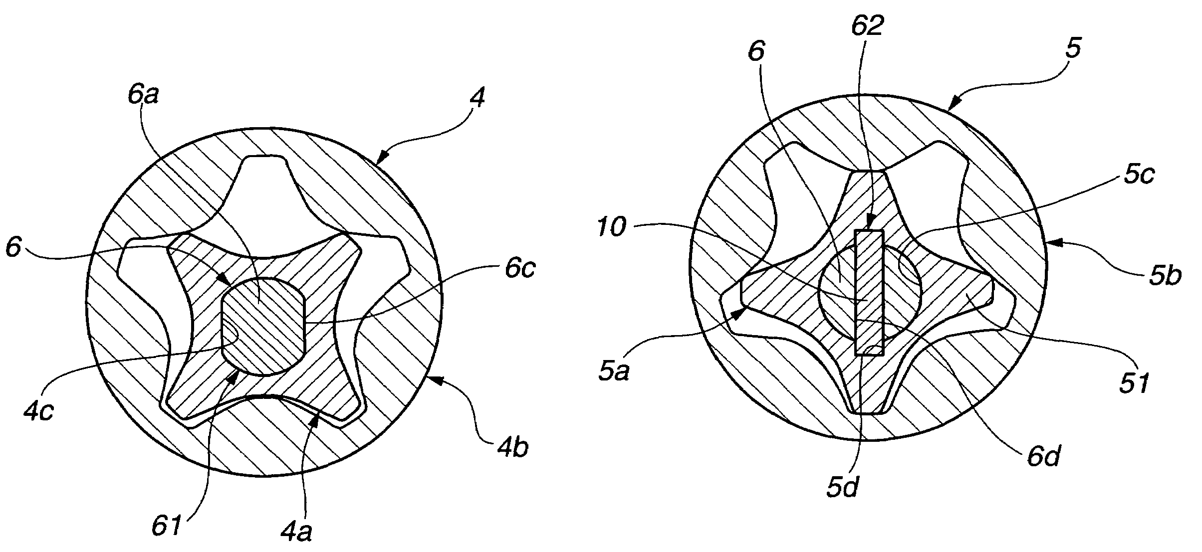 Tandem type trochoid pump and method of assembling the same