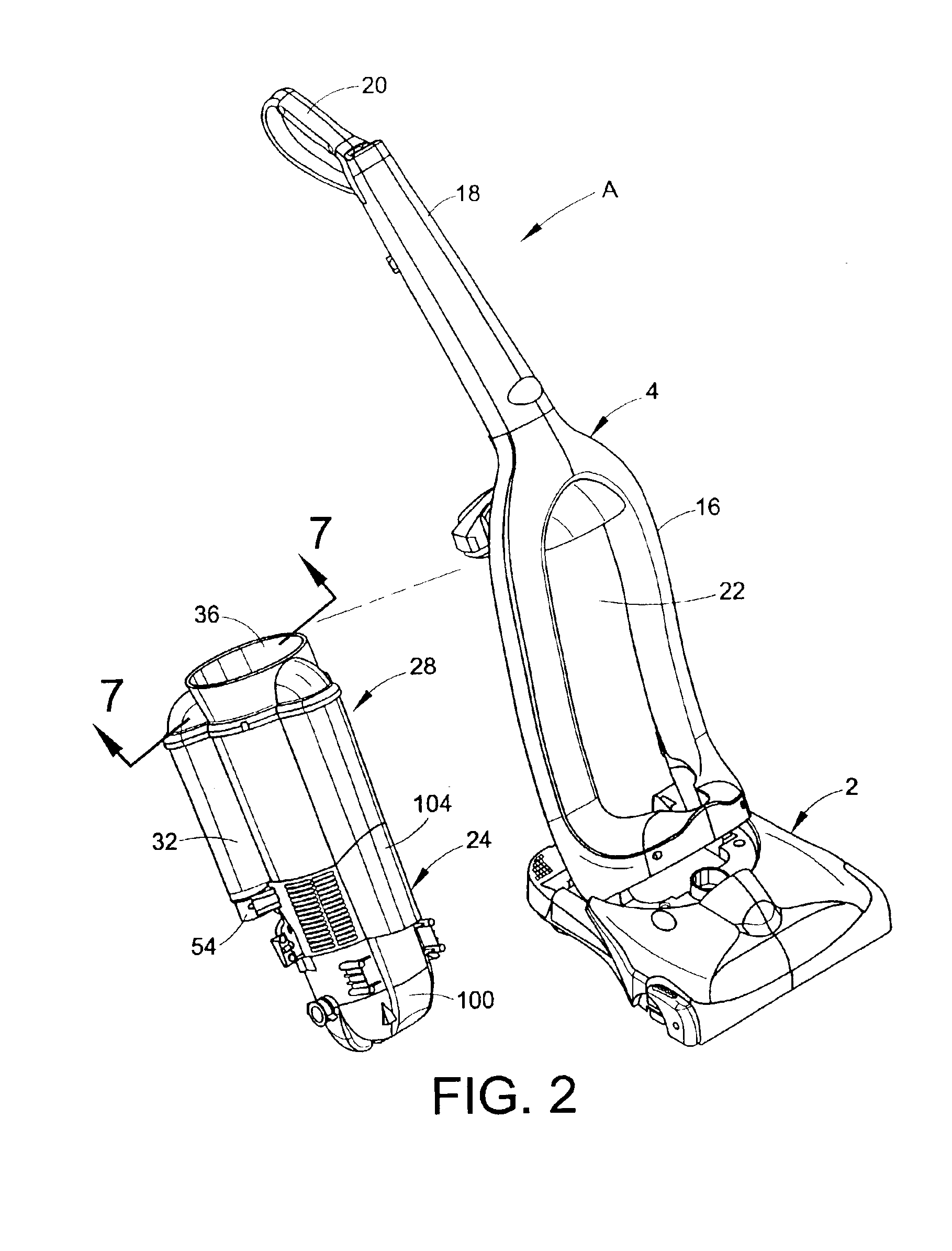 Vacuum cleaner with noise suppression features