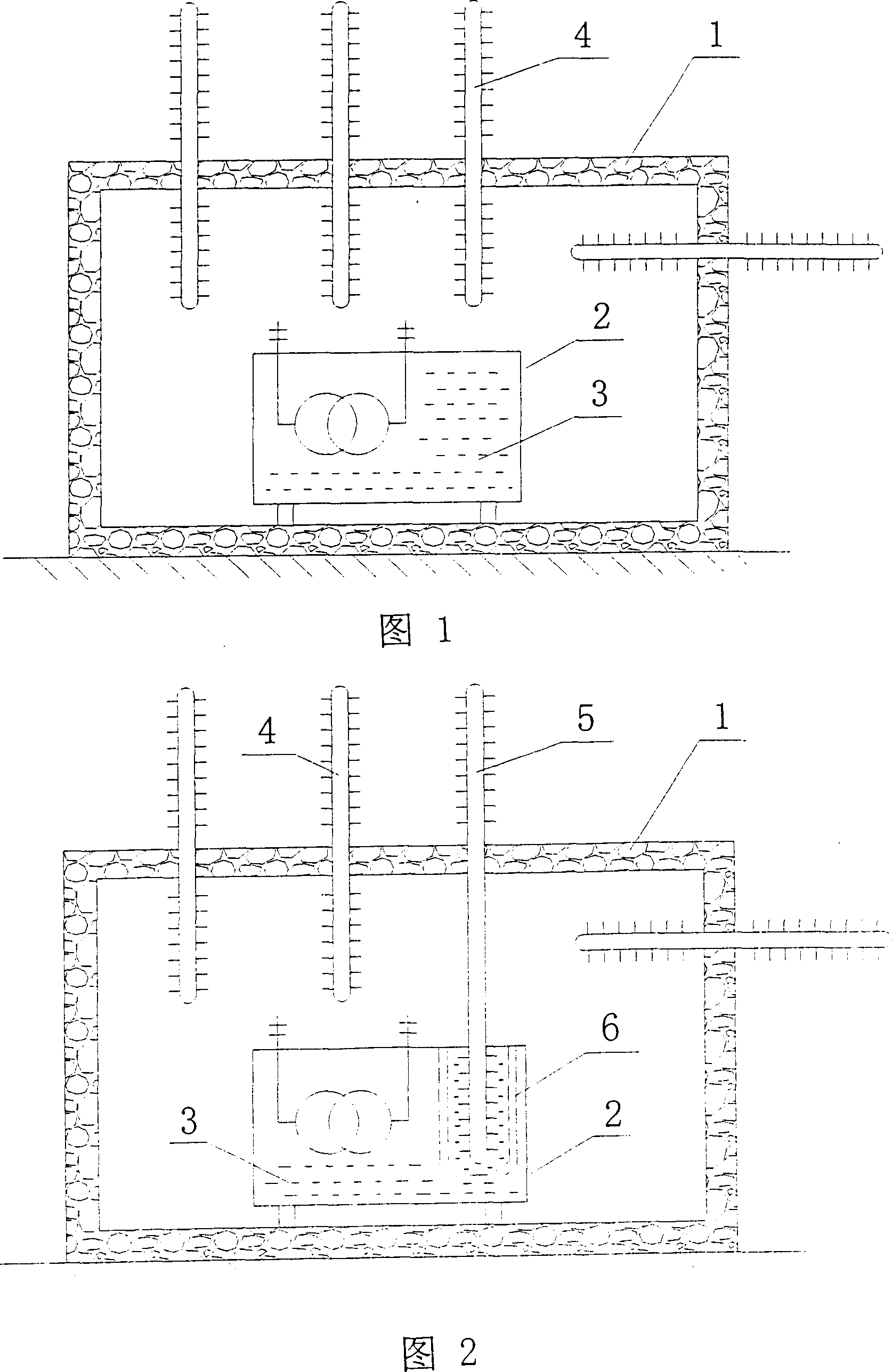 Heat radiation method for transformer chamber