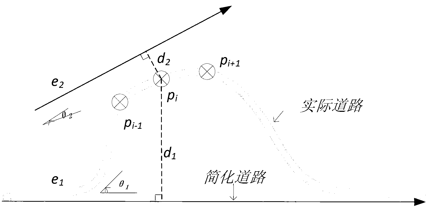 Light-weight map matching method based on simplified map model