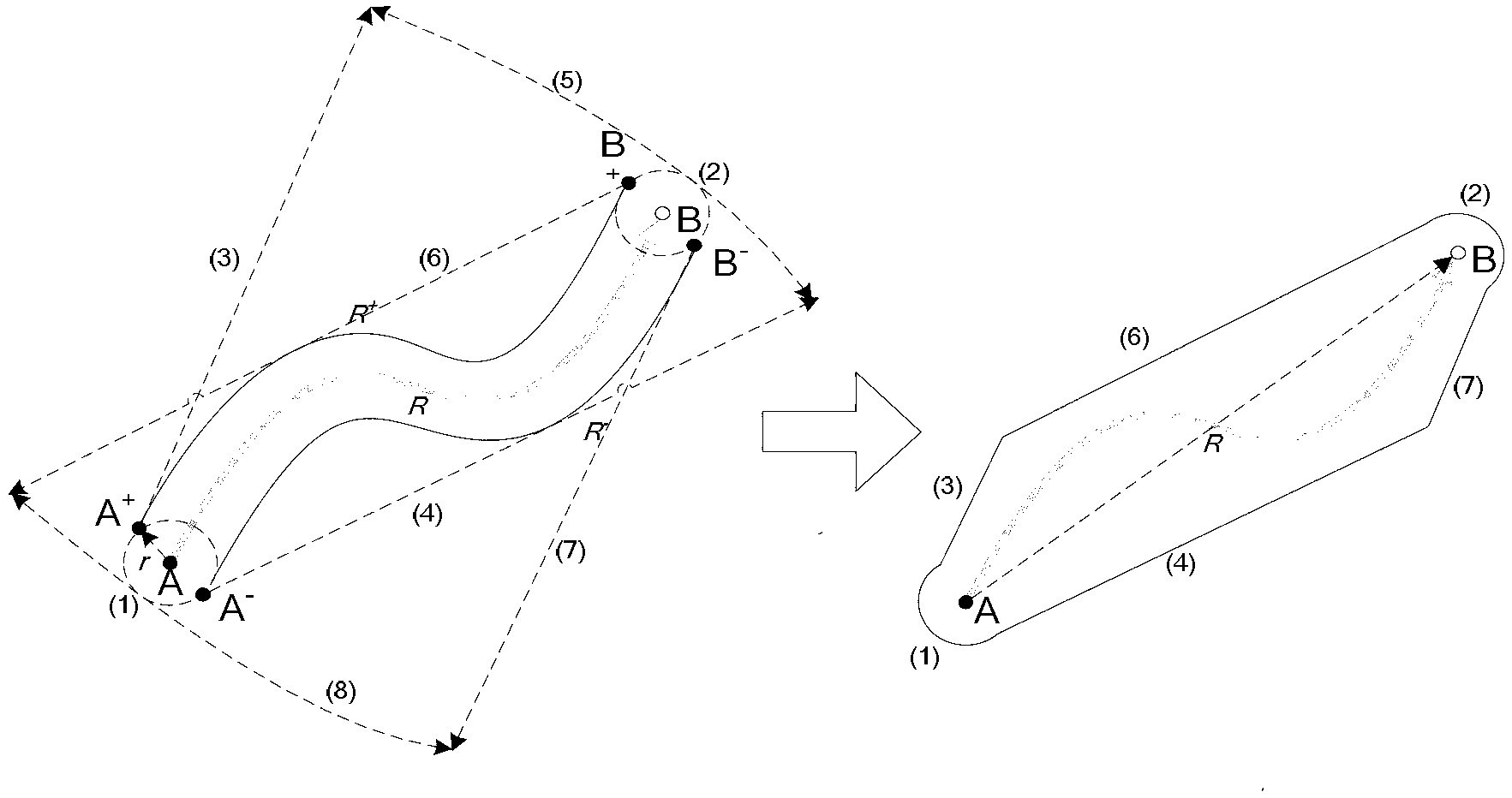 Light-weight map matching method based on simplified map model