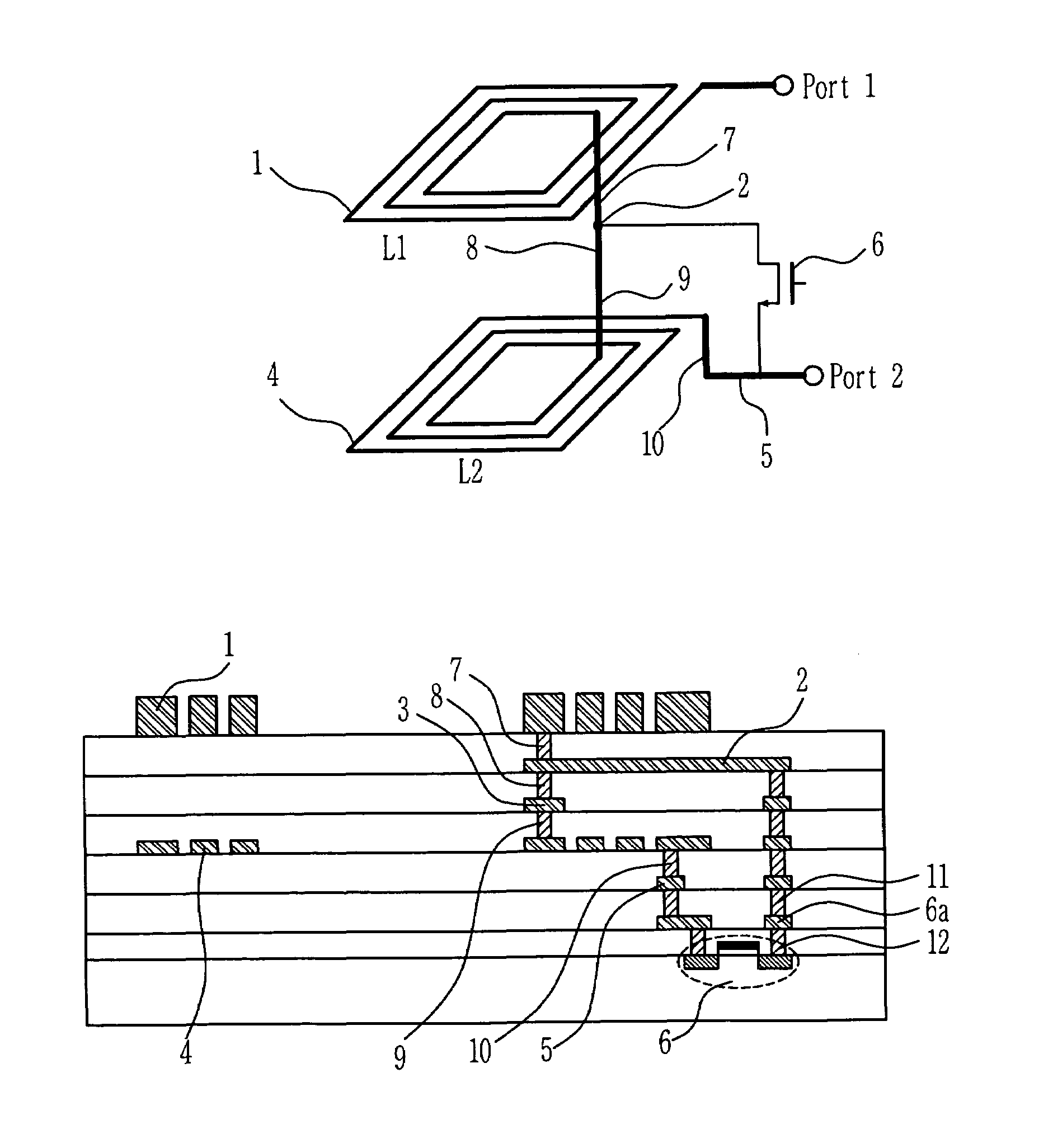 Stacked variable inductor