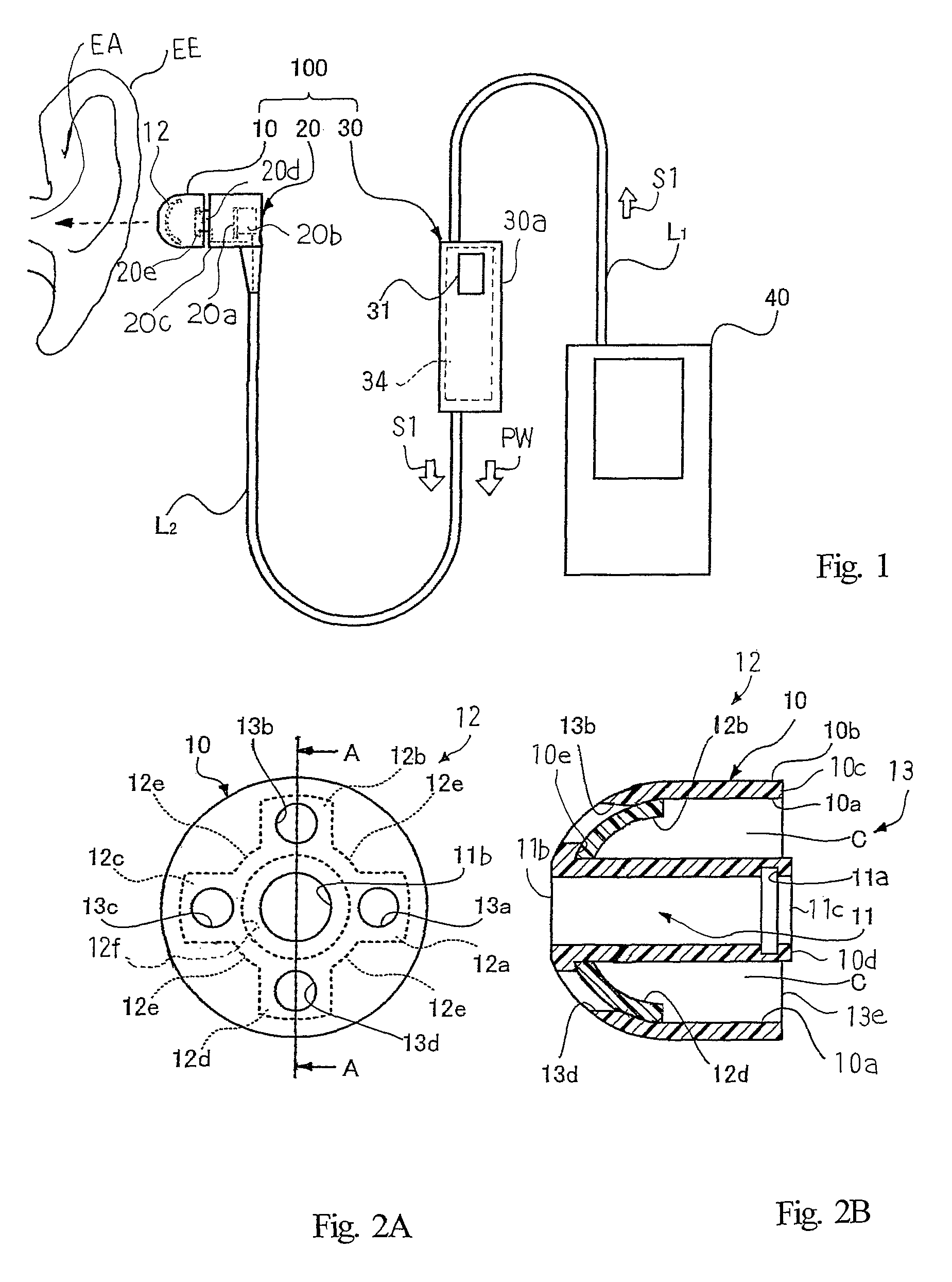 Earphone device and sound generating apparatus equipped with the same