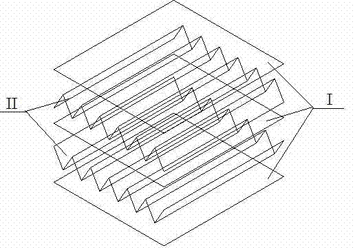 High-efficiency mesh channel hierarchical air filtering structure