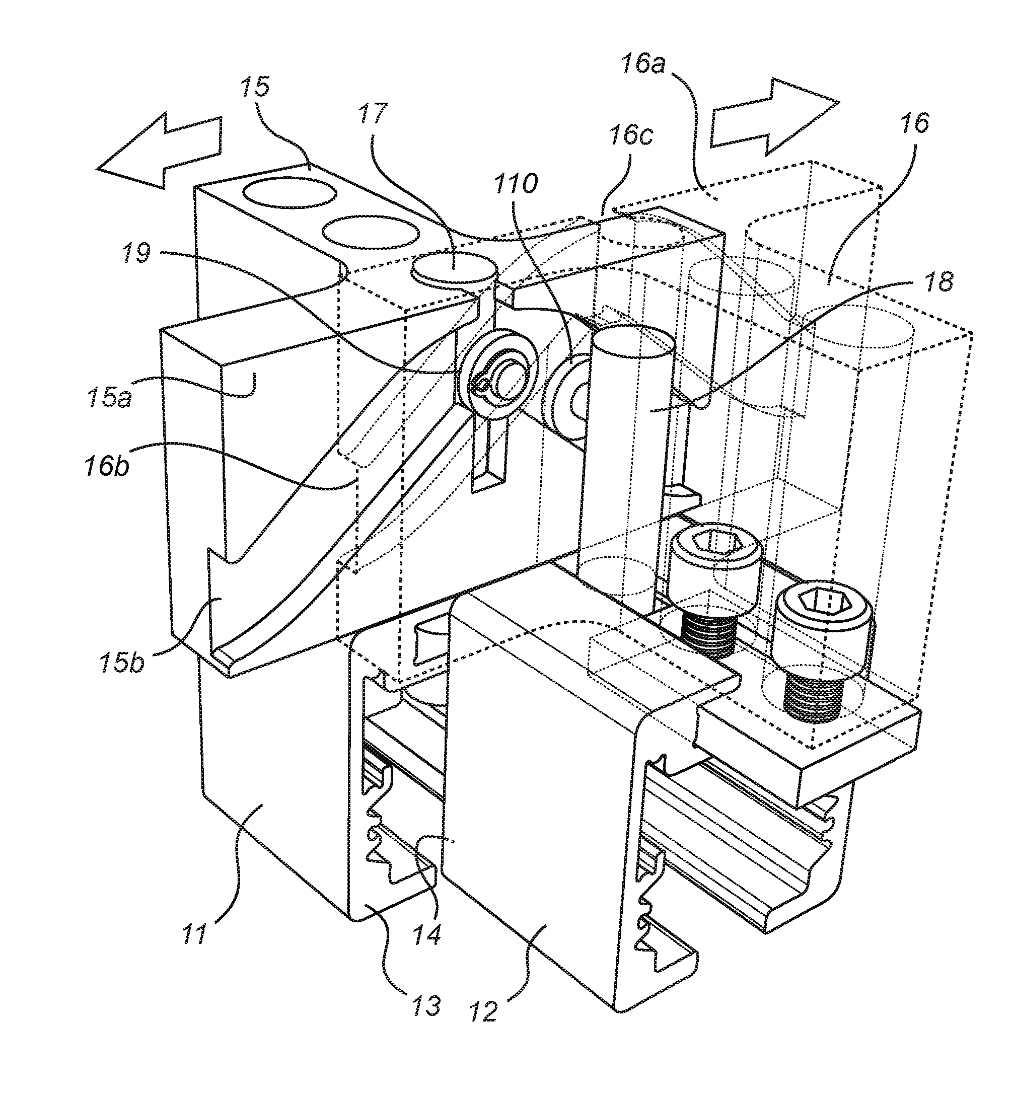 Arrangement for transfer of a trolley between suspended rails and suspended rail system comprising such an arrangement