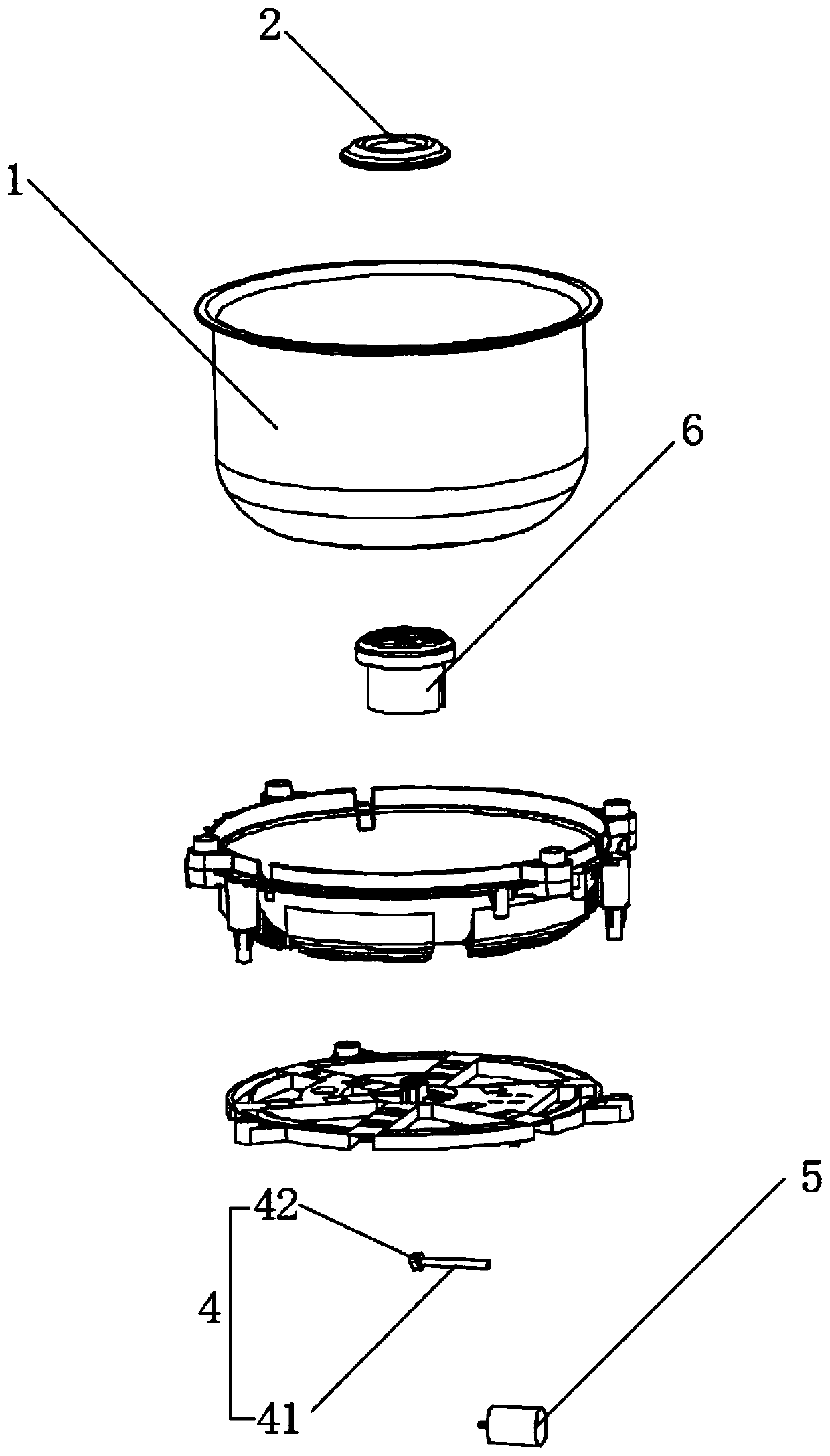 Draining mechanism and cooking utensil