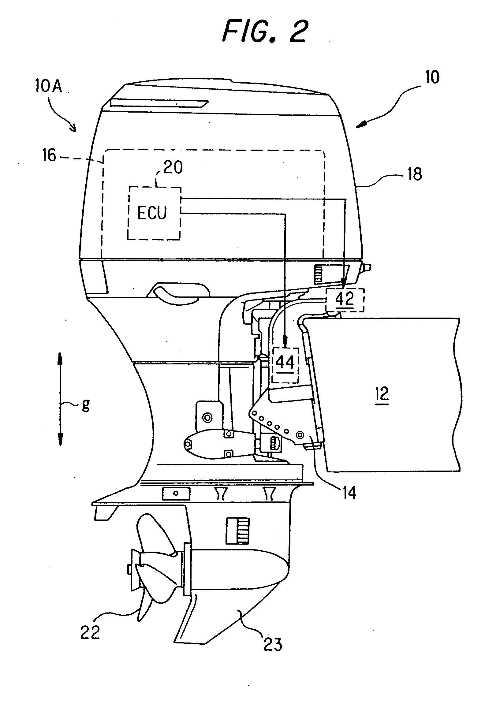 Outboard motor steering system