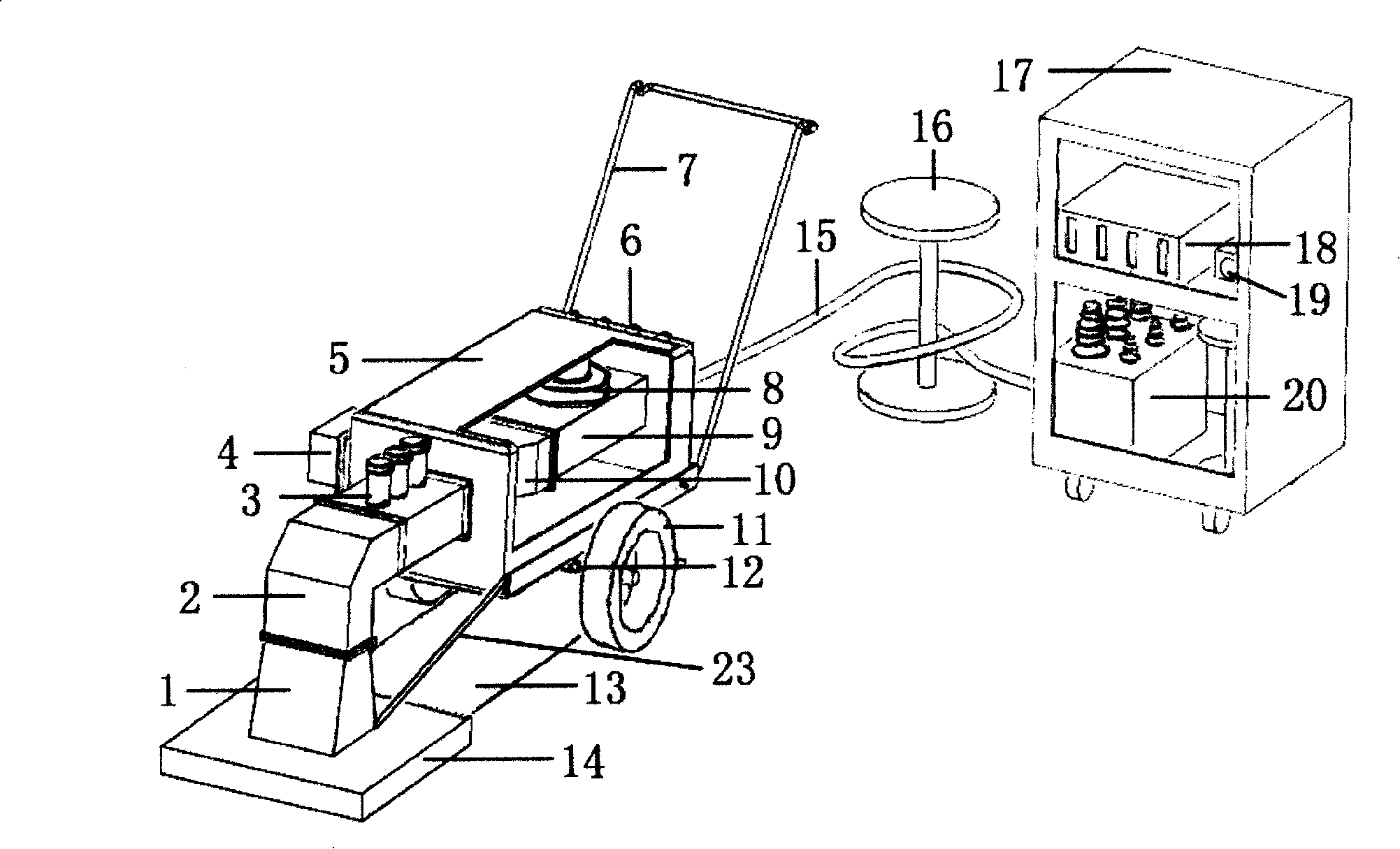 Device for weeding, insect disinfestation and sterilizing with microwave