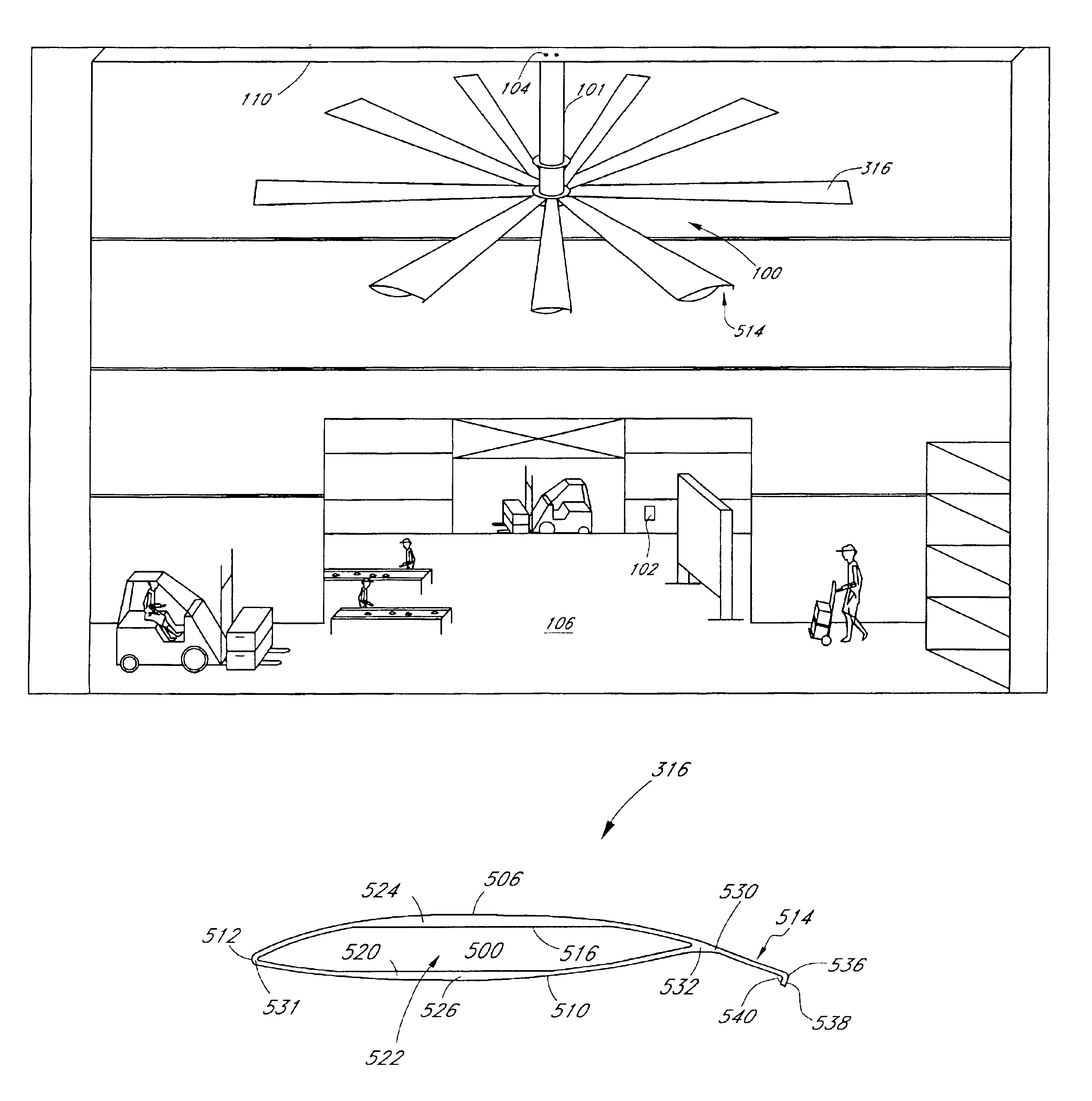 Cooling fan with reinforced blade