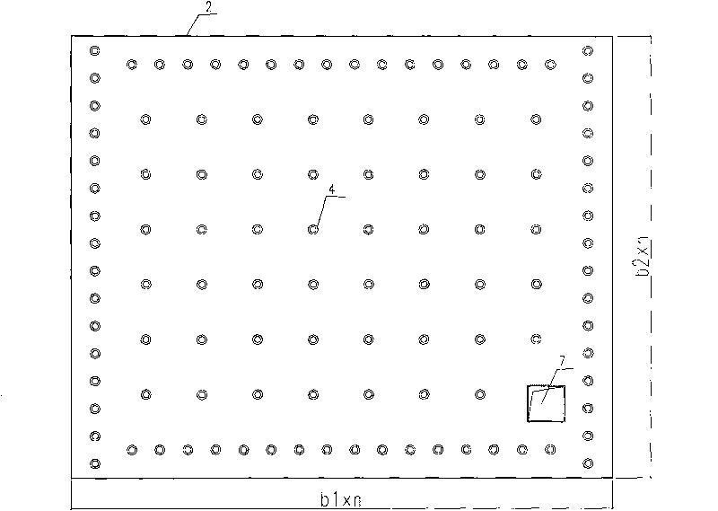 Underground granary formed by circling rectangular cylinders