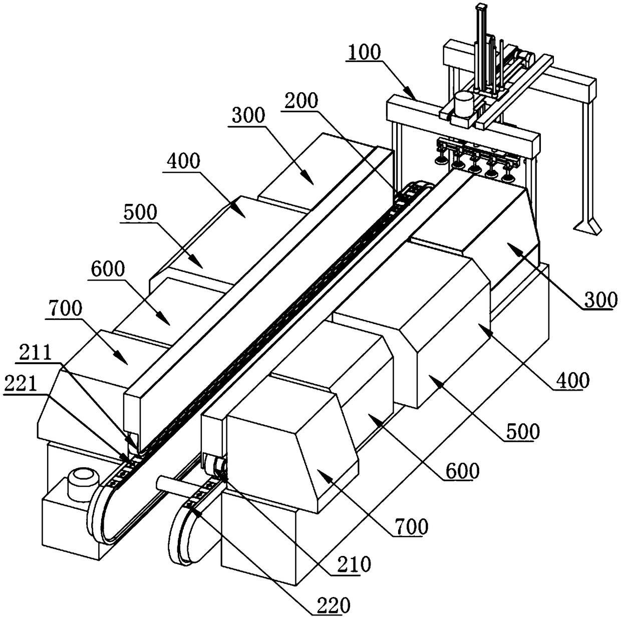 Full-automatic four-edge banding equipment and method for plate