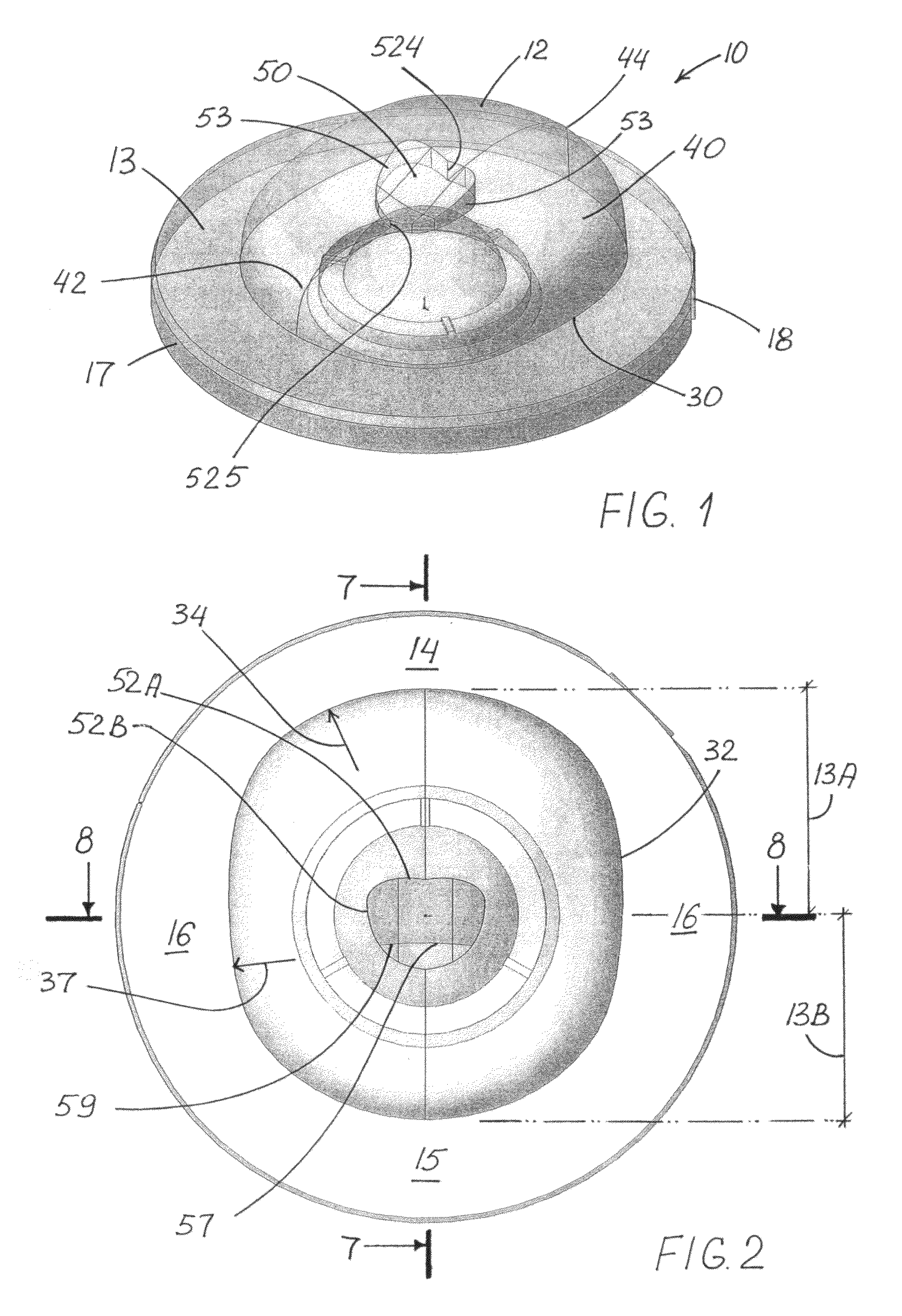 Light-directing lensing member with improved angled light distribution