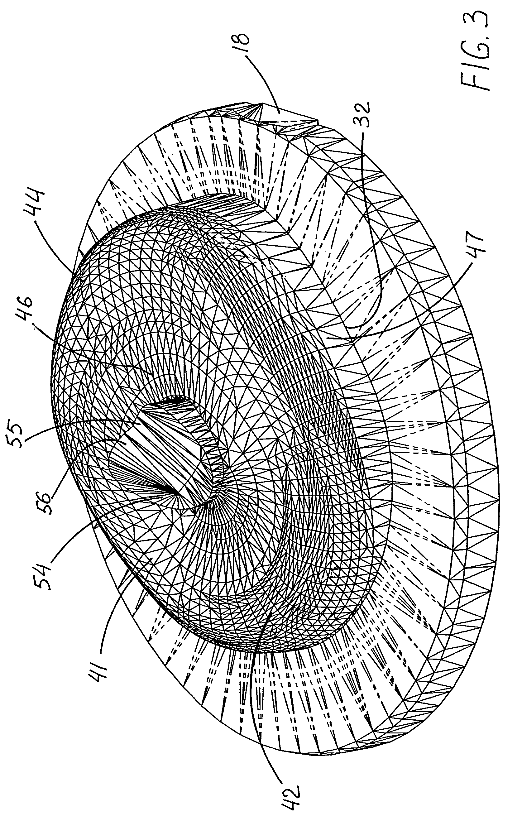 Light-directing lensing member with improved angled light distribution