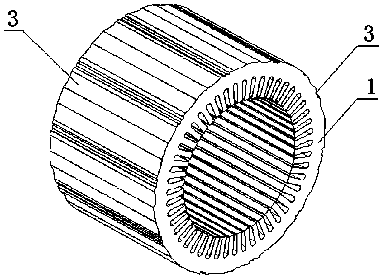 Stator core cooling structure and motor cooling system