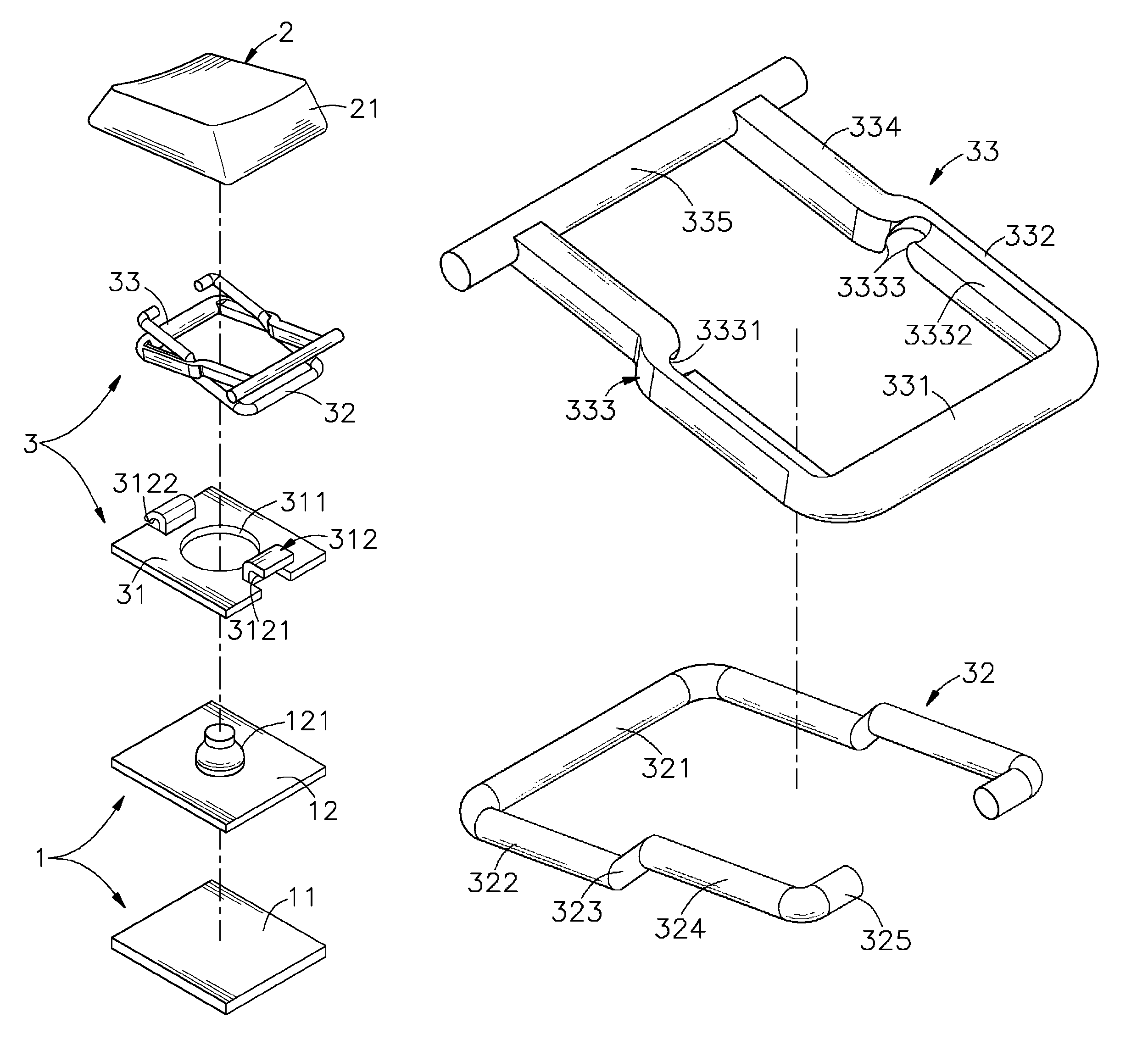 Key switch structure for input device