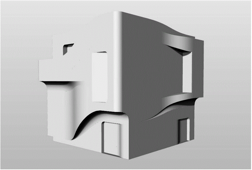 Method for carrying out reality and theoretical interactive modeling based on special-shaped curved surface