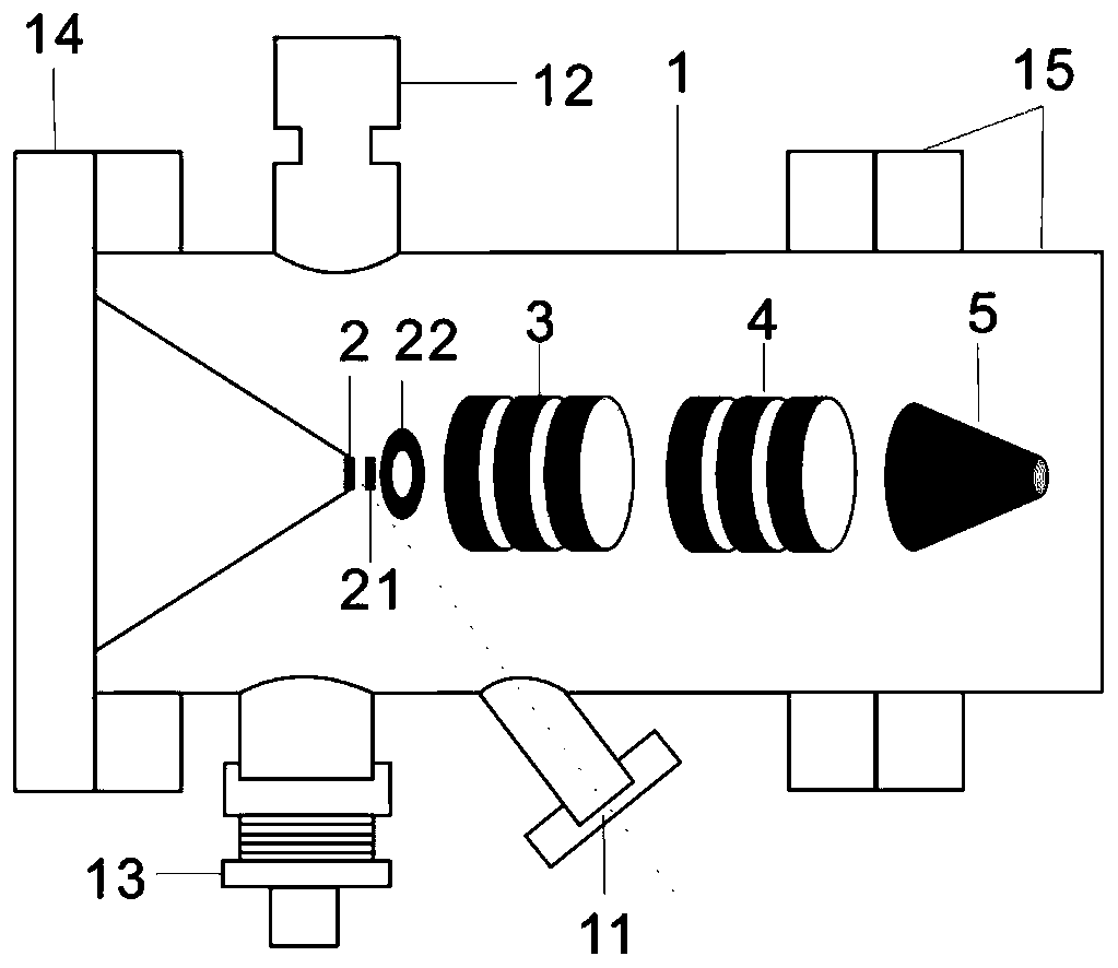 Non-magnetic femtosecond electron source device with adjustable convergence angle