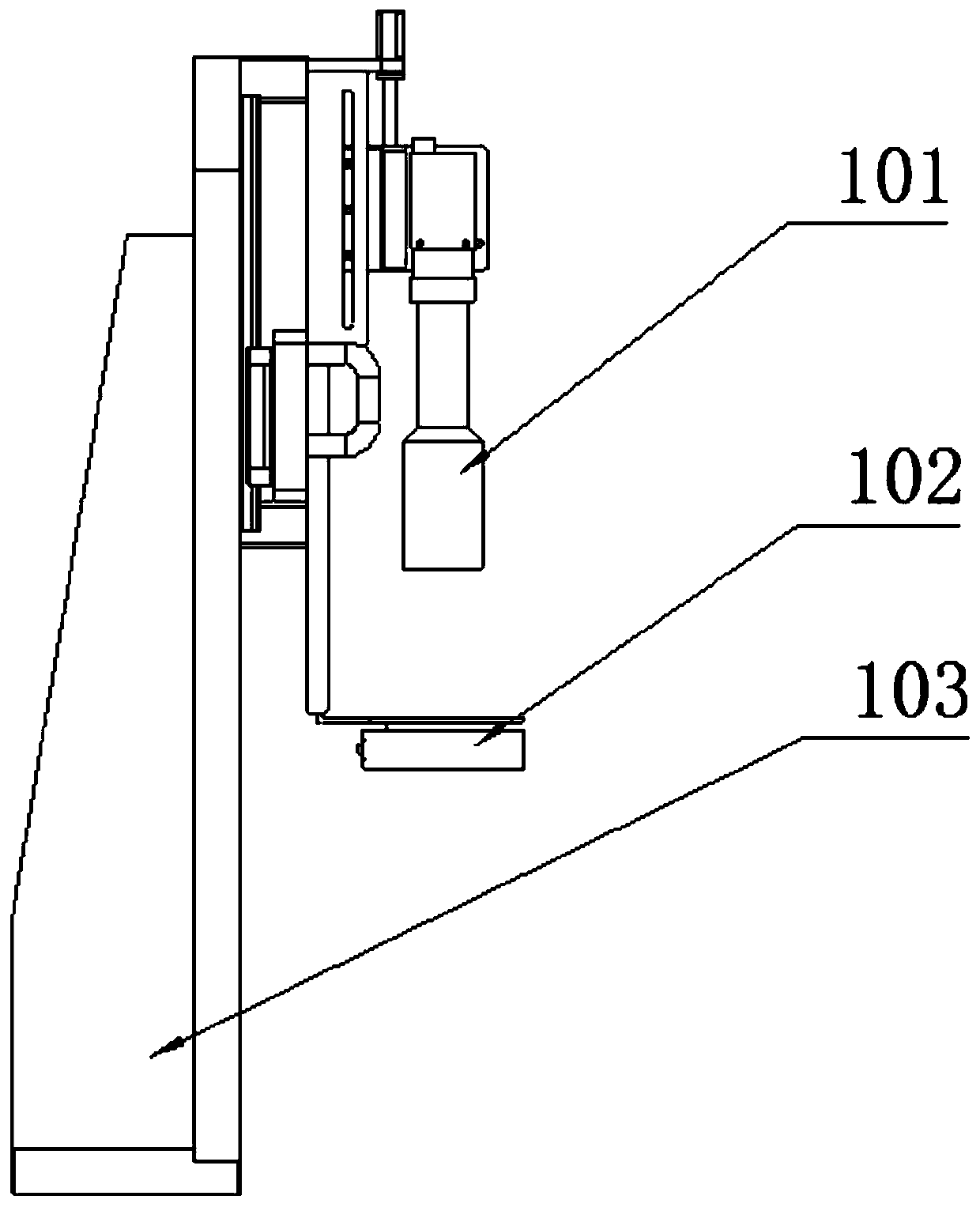 Device for high-speed detection of small hole of cartridge shell body