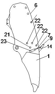 Rotary type forearm with hinge pin auxiliary stress mechanism