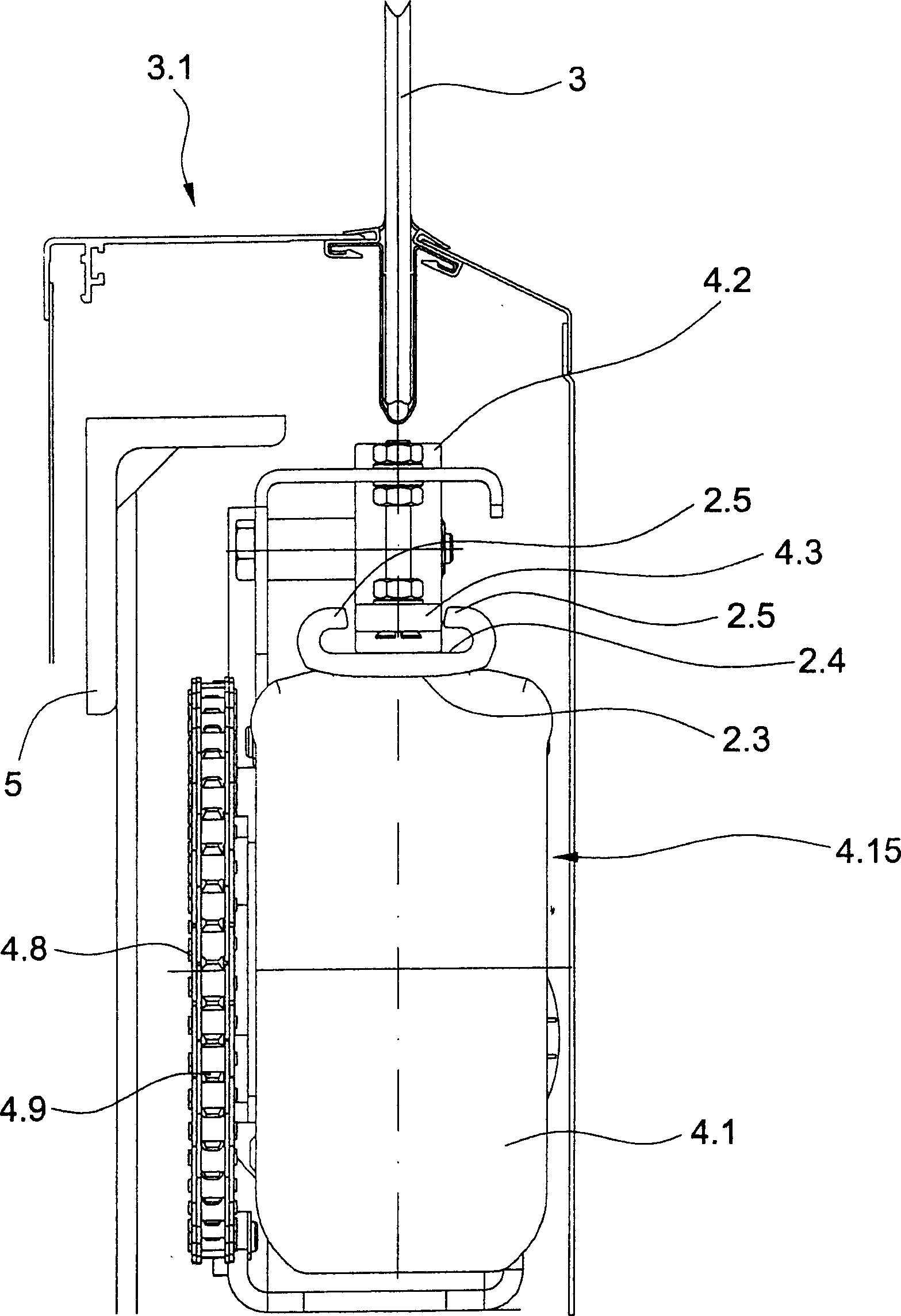 Handrail-drive for an escalator or a moving walk