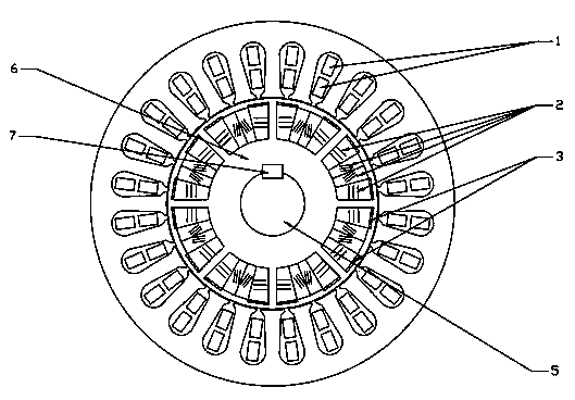 High-power-density high-efficiency permanent magnet synchronous motor used for vehicle