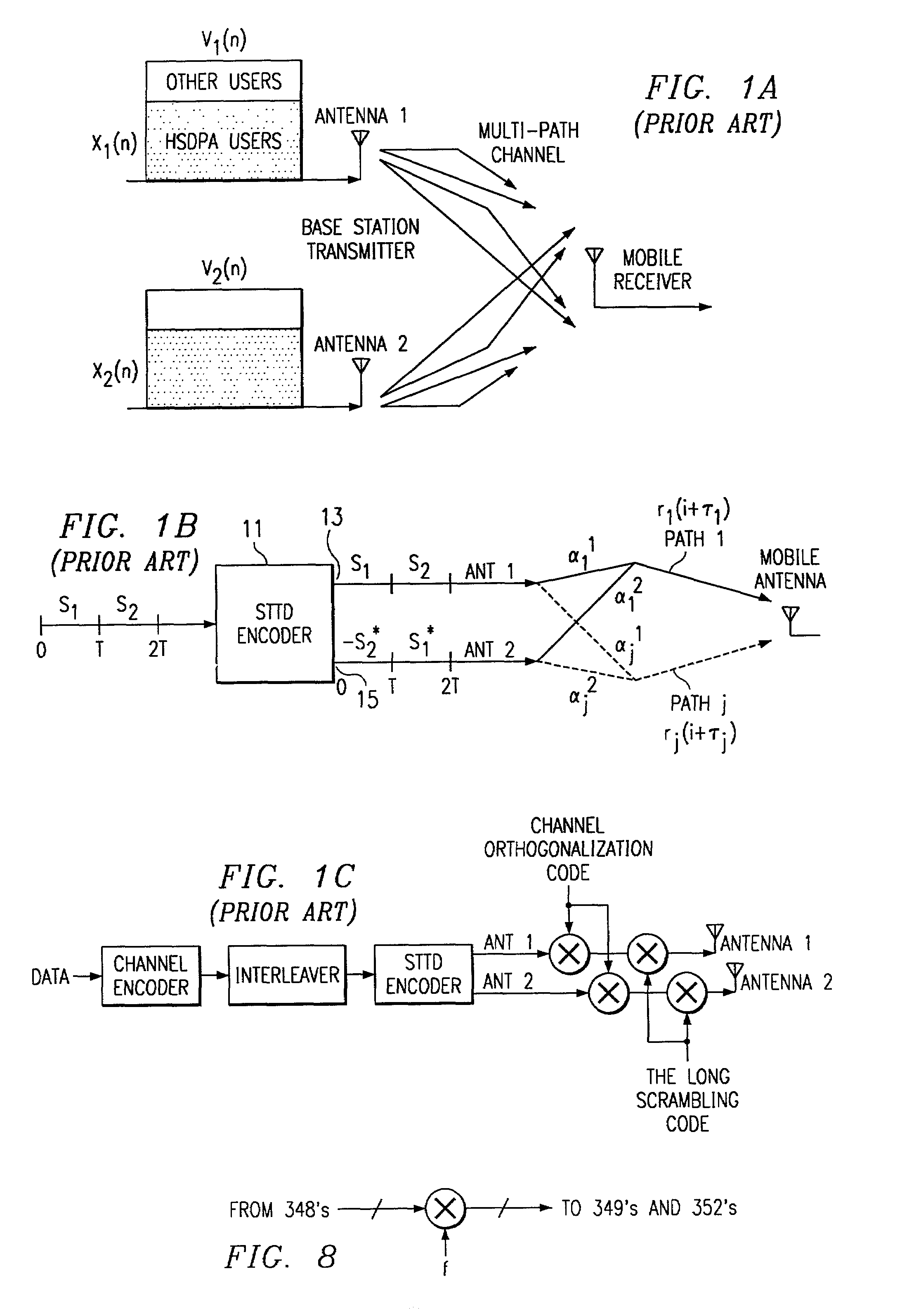 Multi-path interference cancellation for transmit diversity