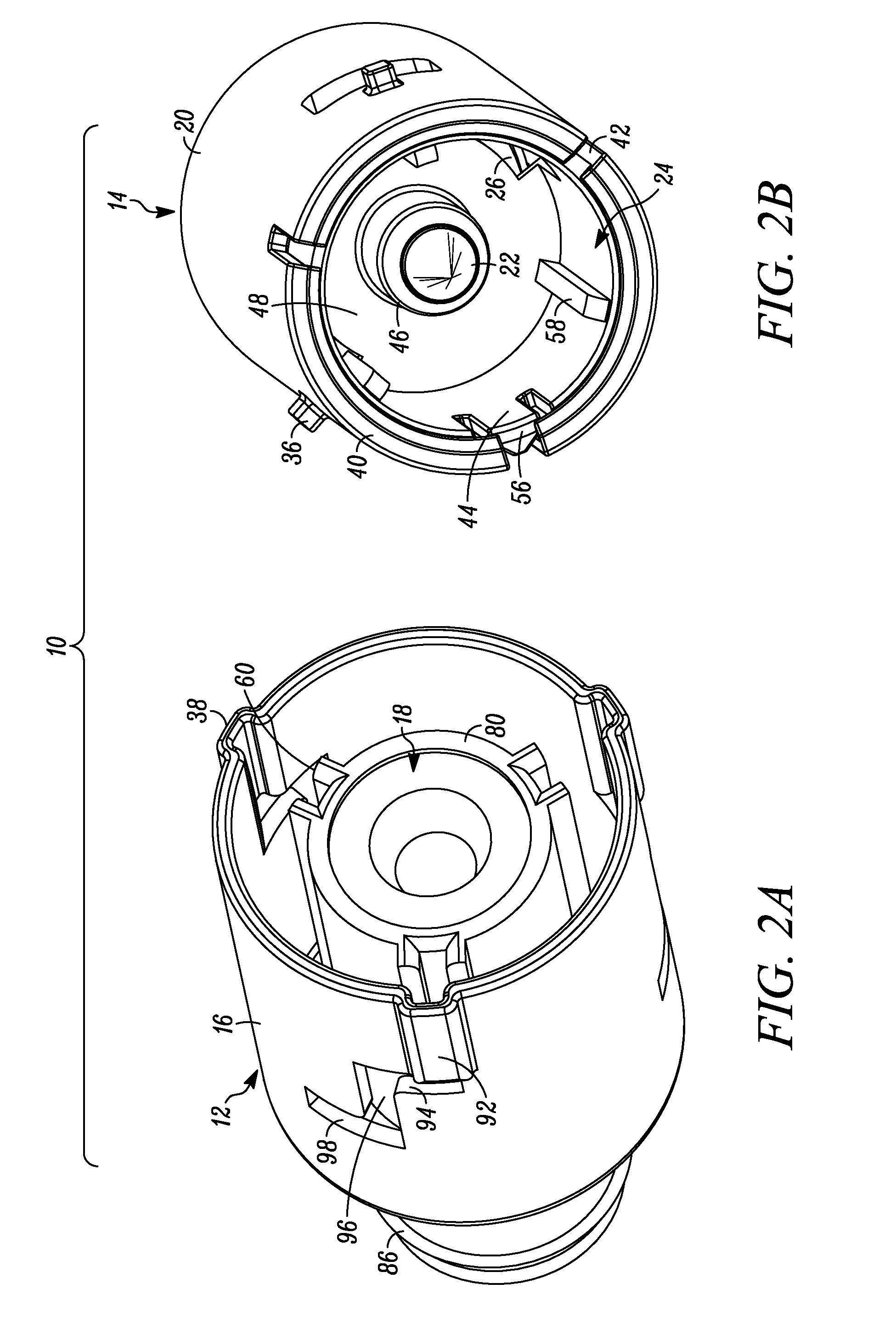 Self closing connector