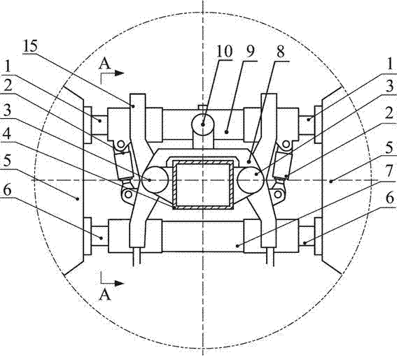 Direction-adjusting device for open-type full-section hard rock tunneling machine