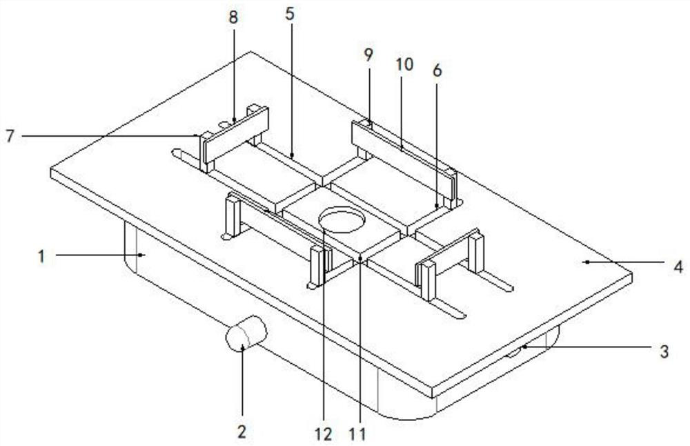 Plastic suction mould clamping and fixing device