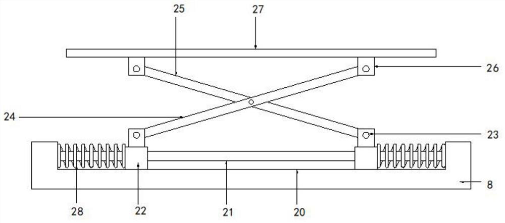 Plastic suction mould clamping and fixing device