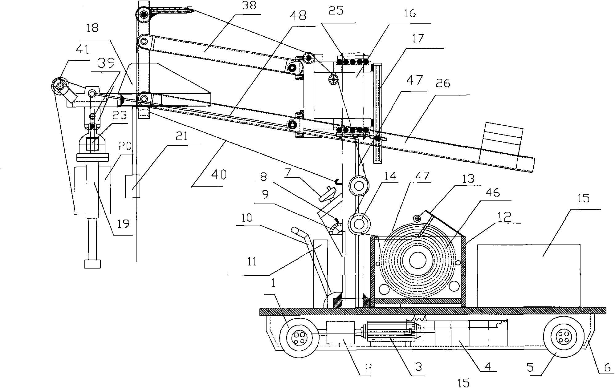 Hot rolled steel coil taping device