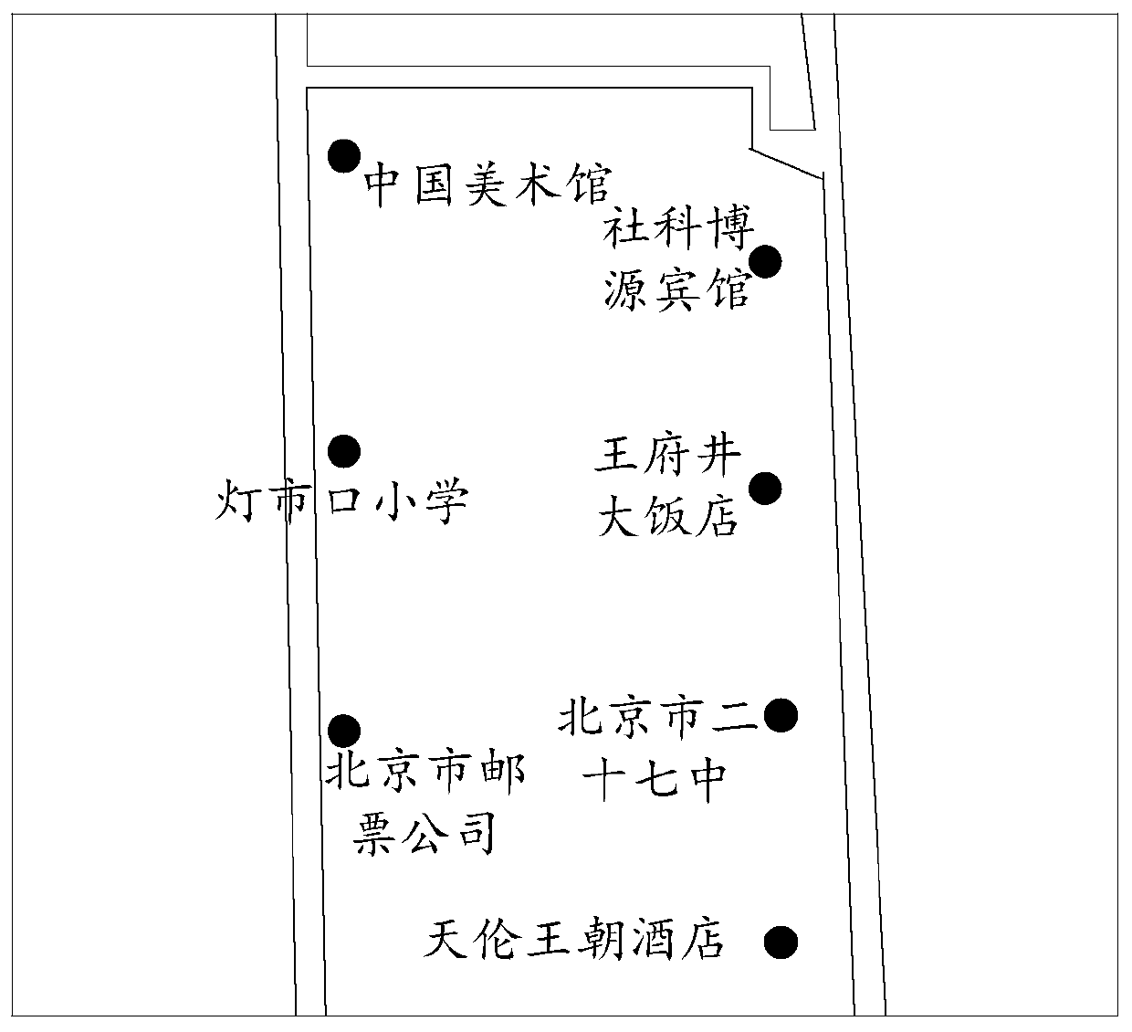 Method and device for displaying points of interest in electronic map