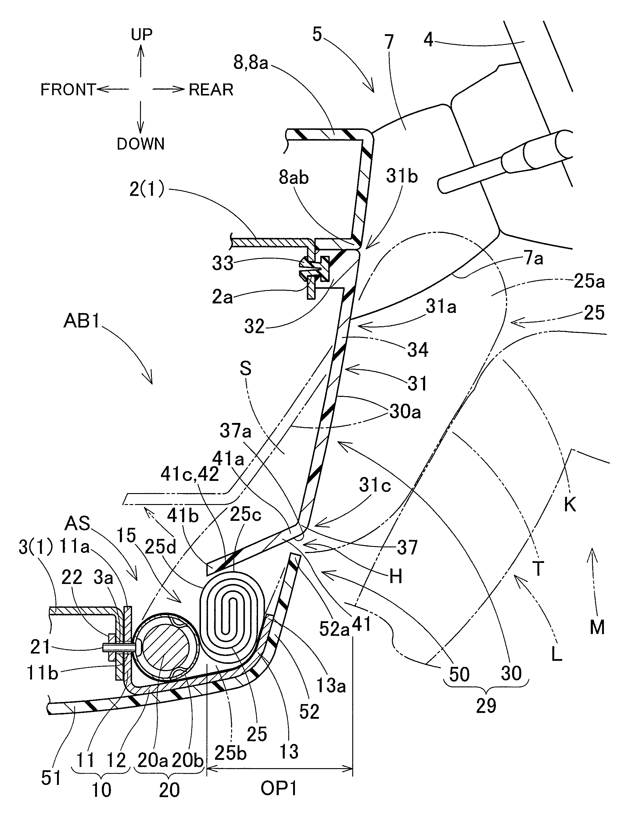 Knee protection airbag apparatus