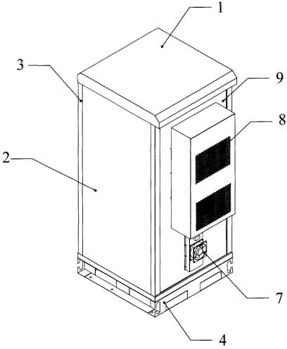 Assembled cabinet for outside communication