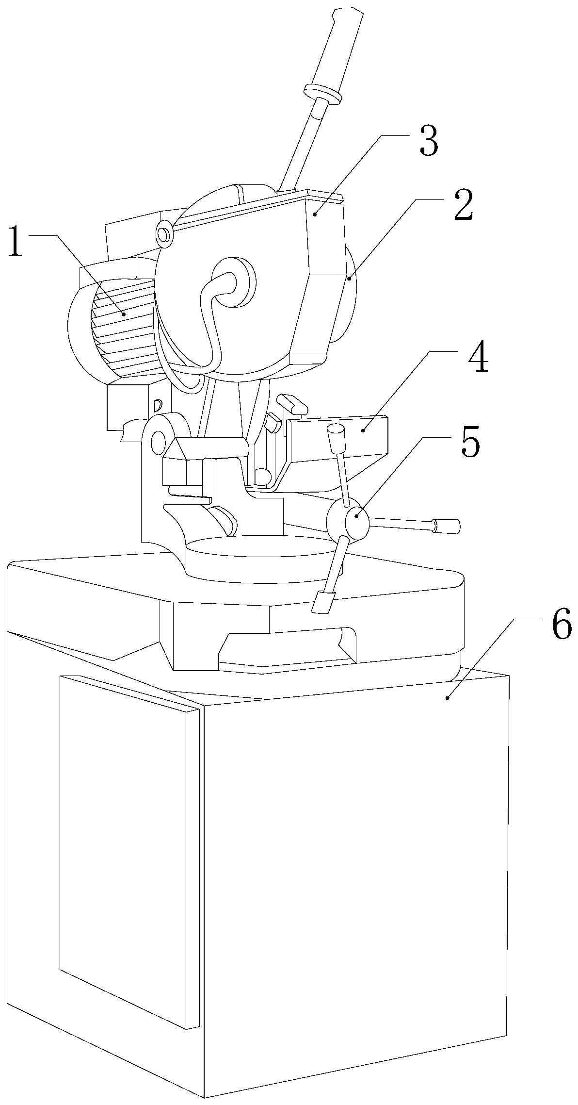 Metal cutting equipment facilitating collecting of metal scraps