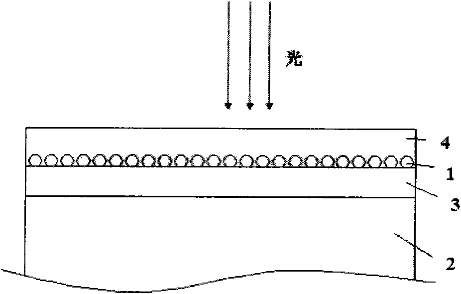 Light trapping structure for thin film silicon/crystalline silicon heterojunction solar battery