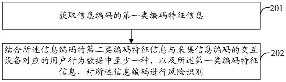 Risk identification method and device for information coding